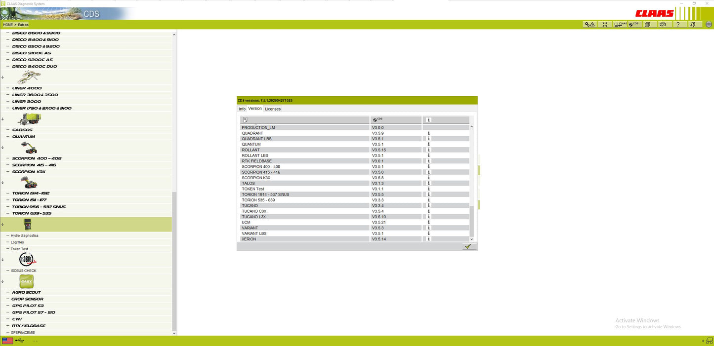 CLAAS CDS 7.5.1 Diagnostic Solution