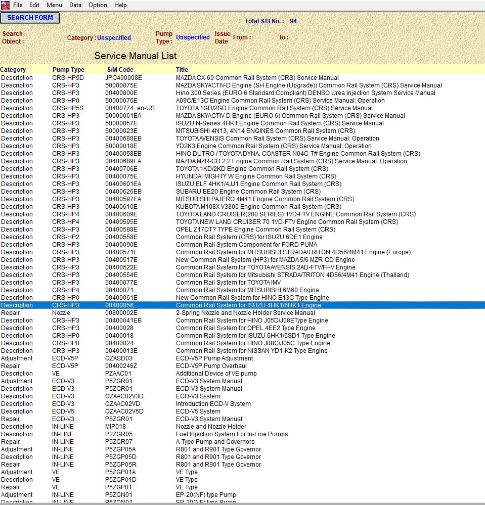 D.E.N.S.O ETSI 06.2023 Fuel Injection Pump ETSI Version 5.6