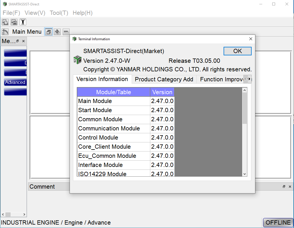 YANMAR SA-DIRECT 2.47 DIAGNOSTIC TOOL