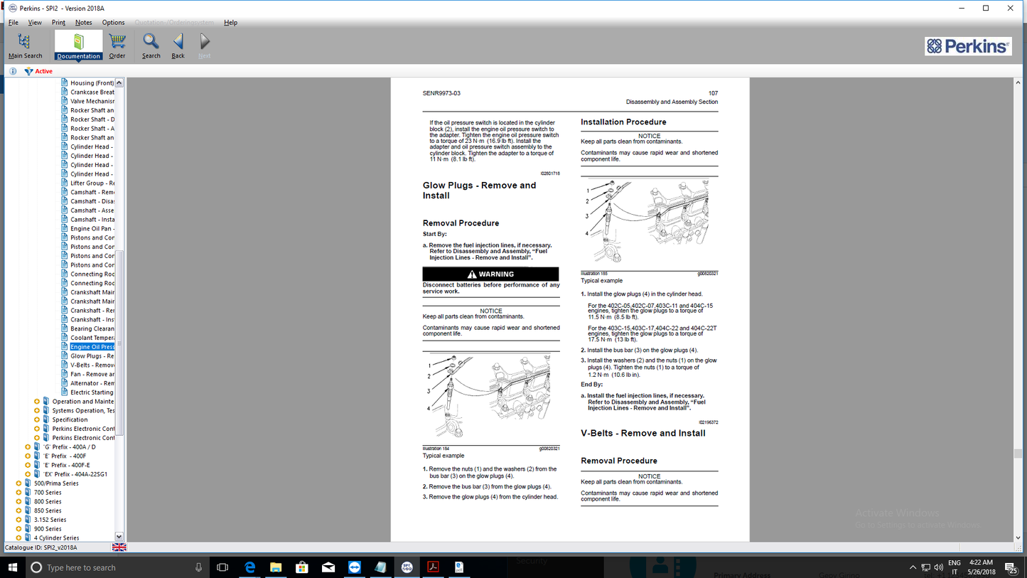 Perkins SPI2 2023A Service and Parts Catalogs Download & Installation Service