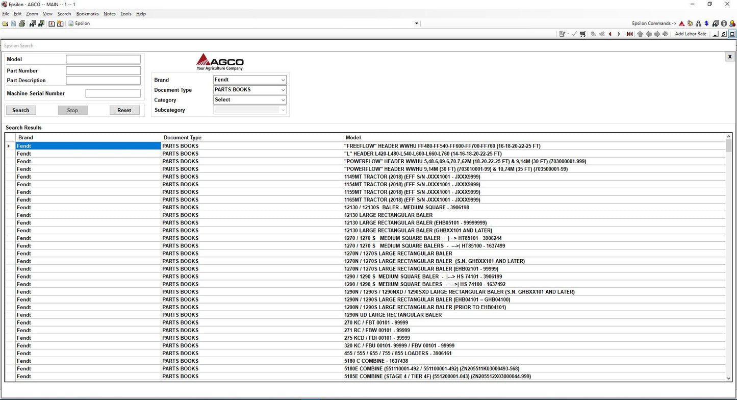 AGCO AG Agricultural ALL Database  update 2022 EU-UK