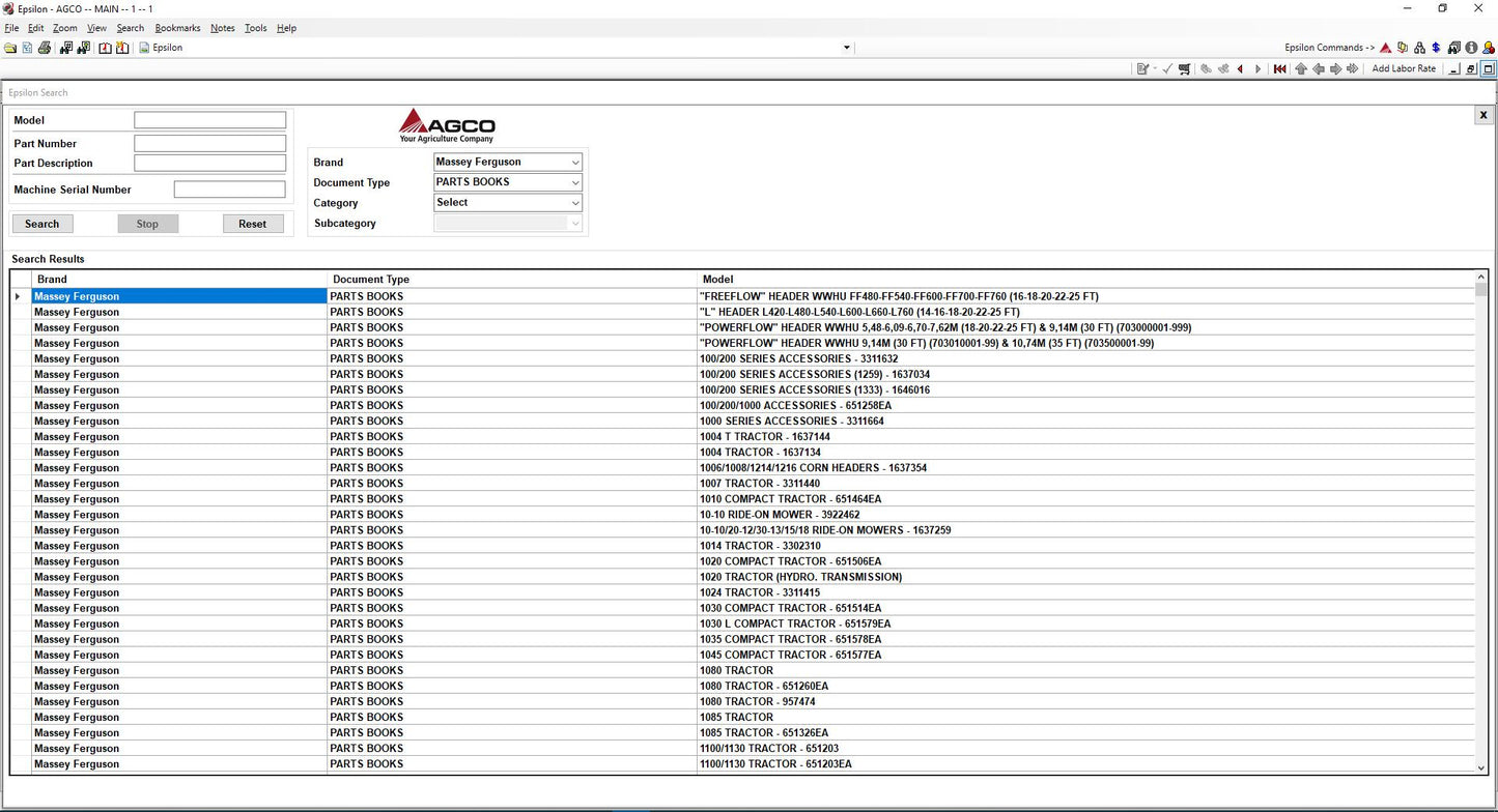 AGCO AG Agricultural ALL Database  update 2022 EU-UK