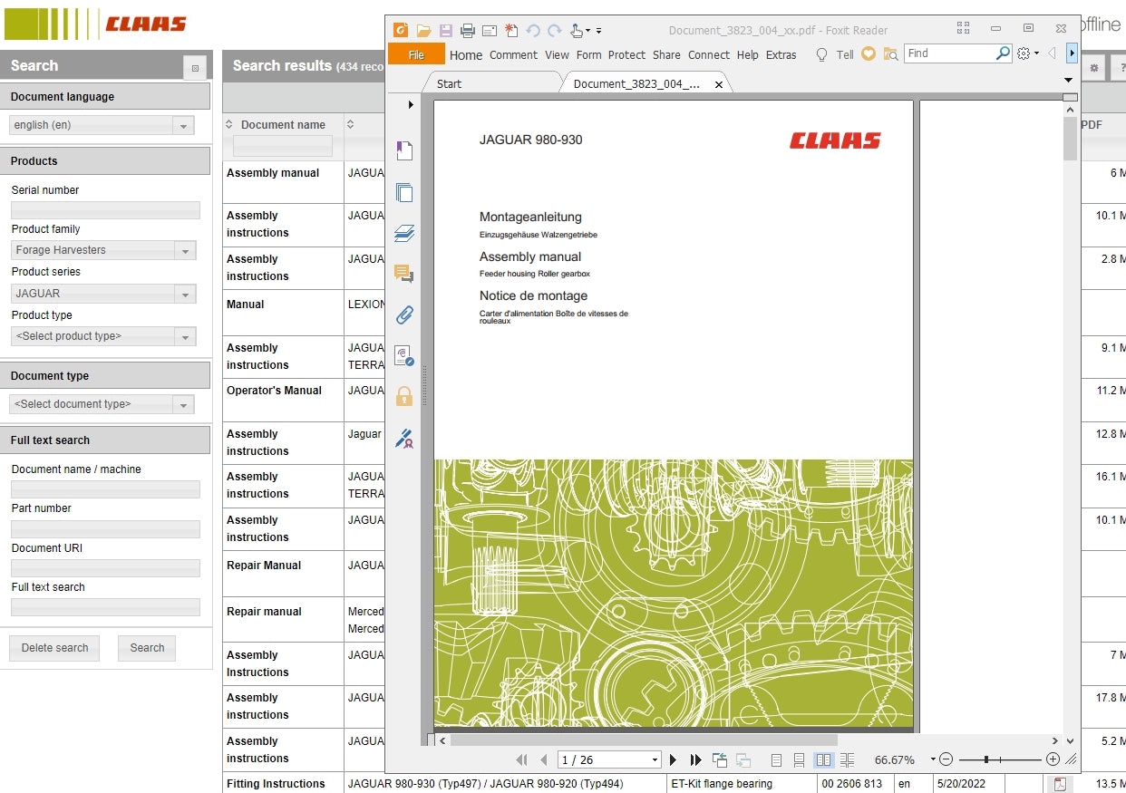 CLAAS WebTIC Offline EN 04.2026 Operator Schematic Repair Technical Documentation