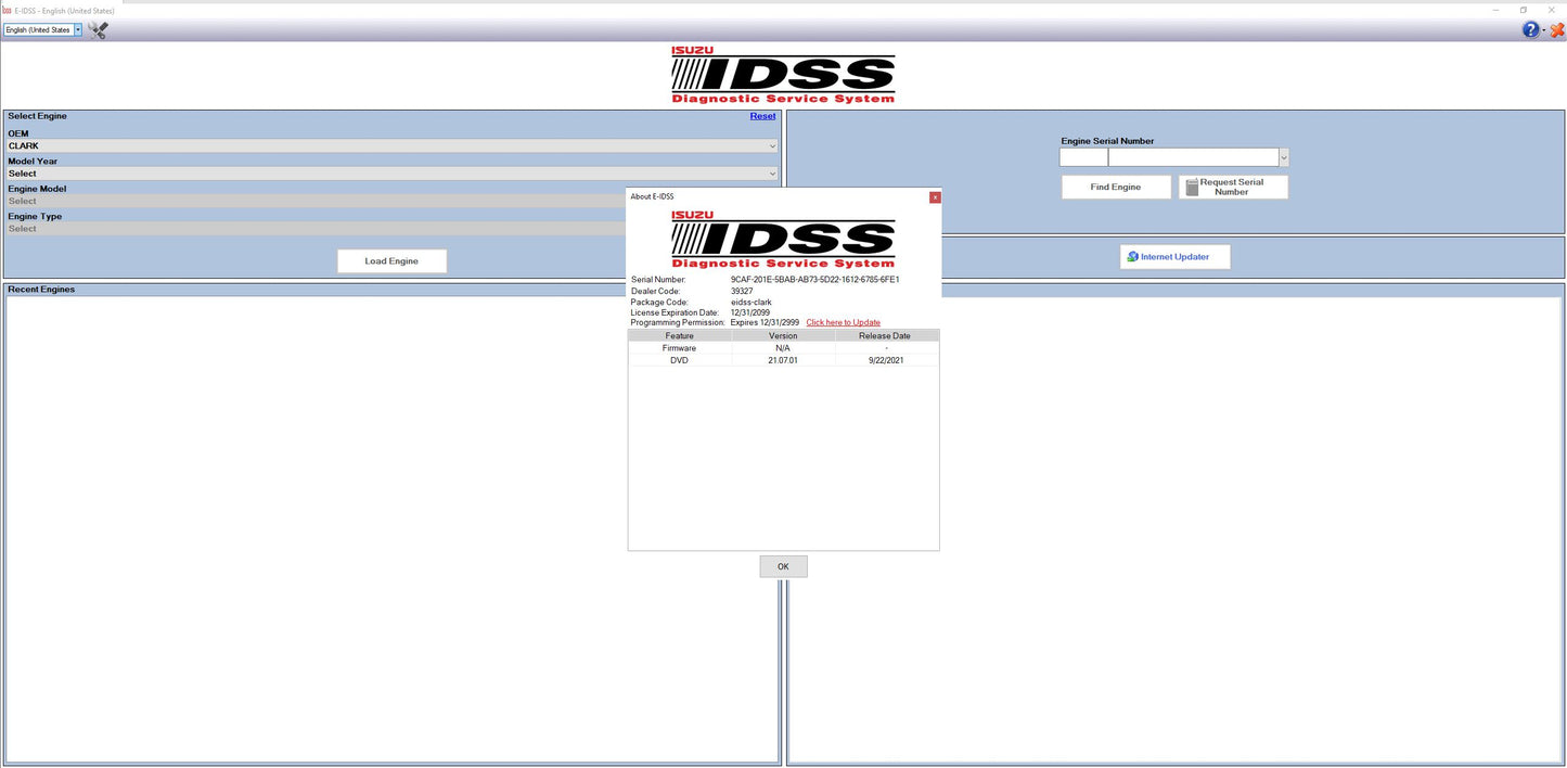 Isuzu E-IDSS Engine Industrial 4.2024 Diagnostic Service System