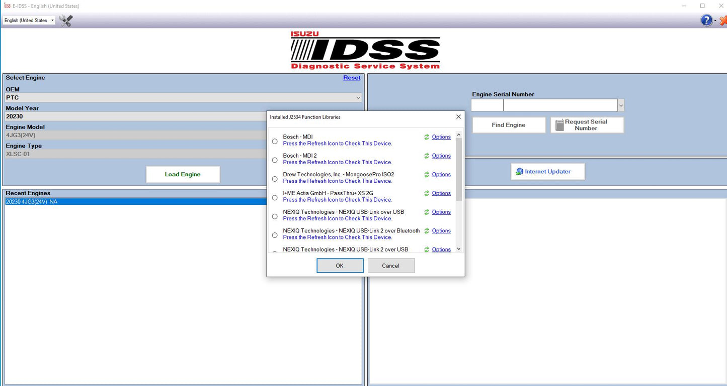 Isuzu E-IDSS Engine Industrial 4.2024 Diagnostic Service System