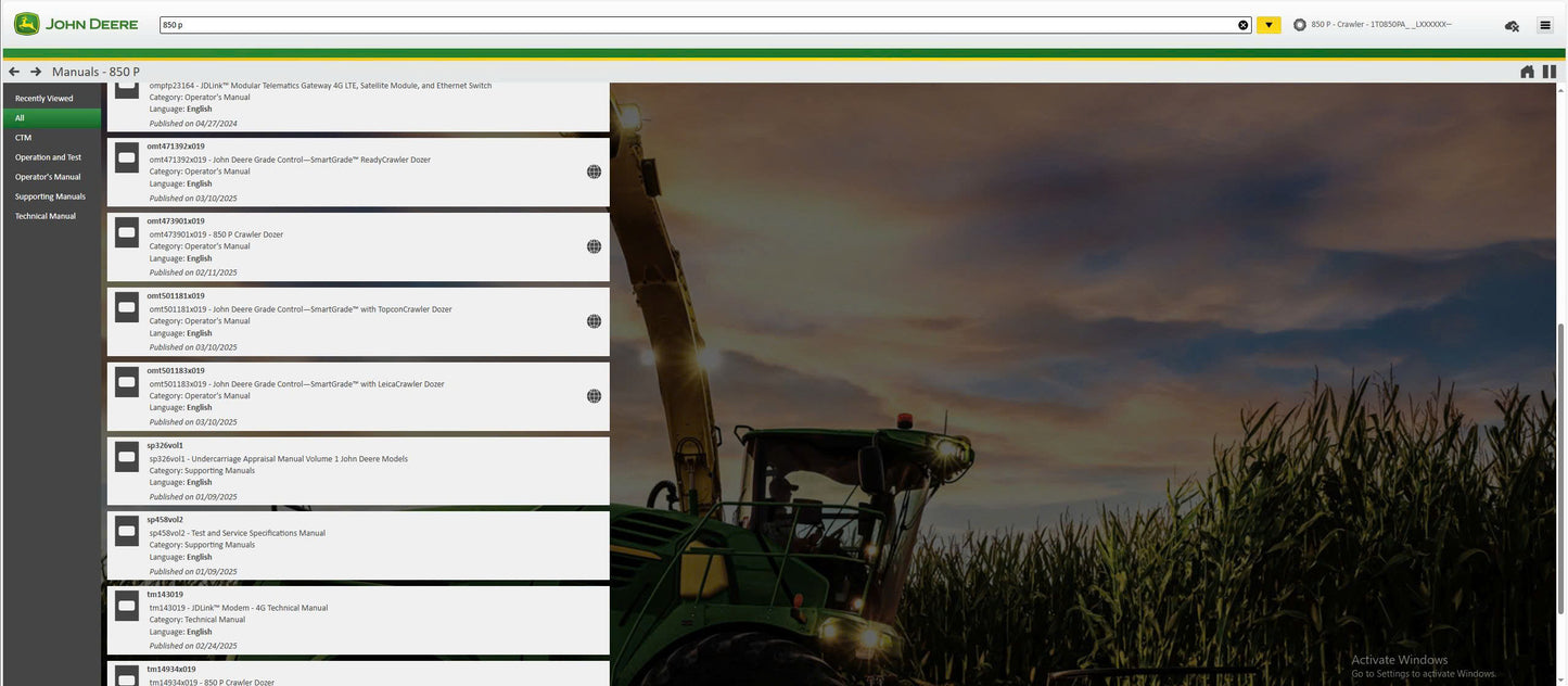 John Deere Service Advisor AG & CF 5.4.44 [06.2025] Technical manuals & Diagnostic Software [06/2025]