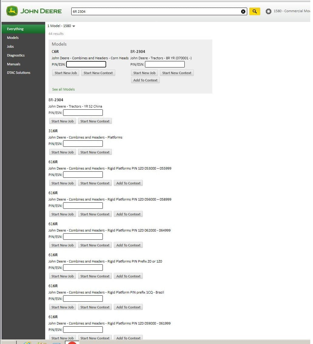 John Deere Service Advisor AG & CF 5.4.44 [06.2025] Technical manuals & Diagnostic Software [06/2025]
