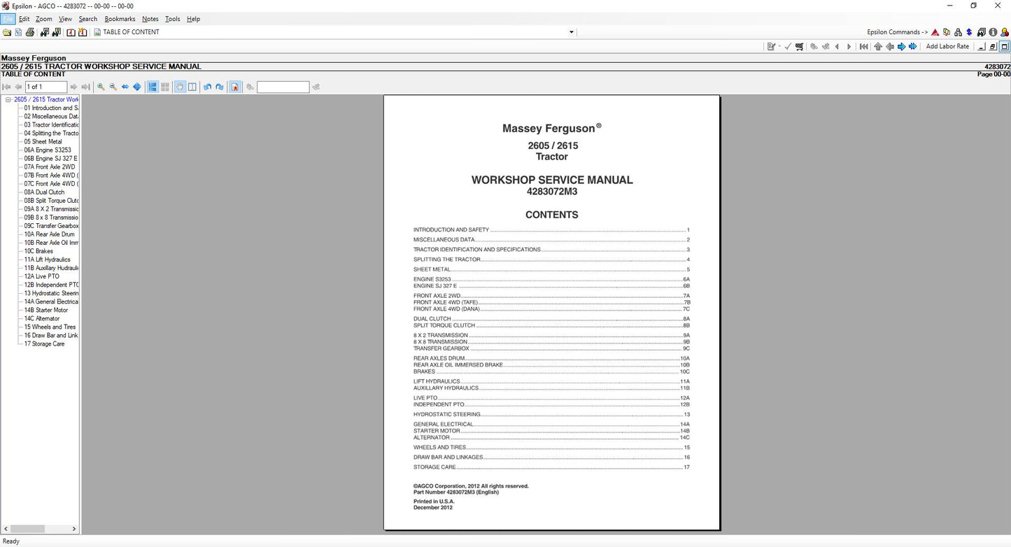 AGCO AG Agricultural ALL Database SA Updated 11.2022