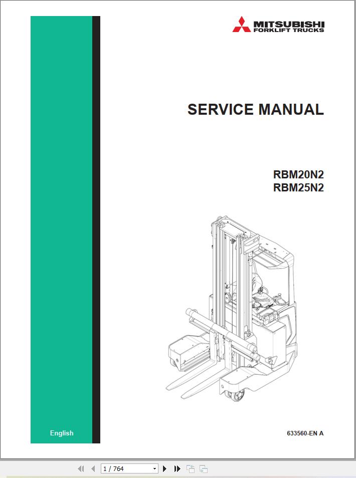 Mitsubishi Forklift MCFE EU 2025 EPC & Workshop Manual