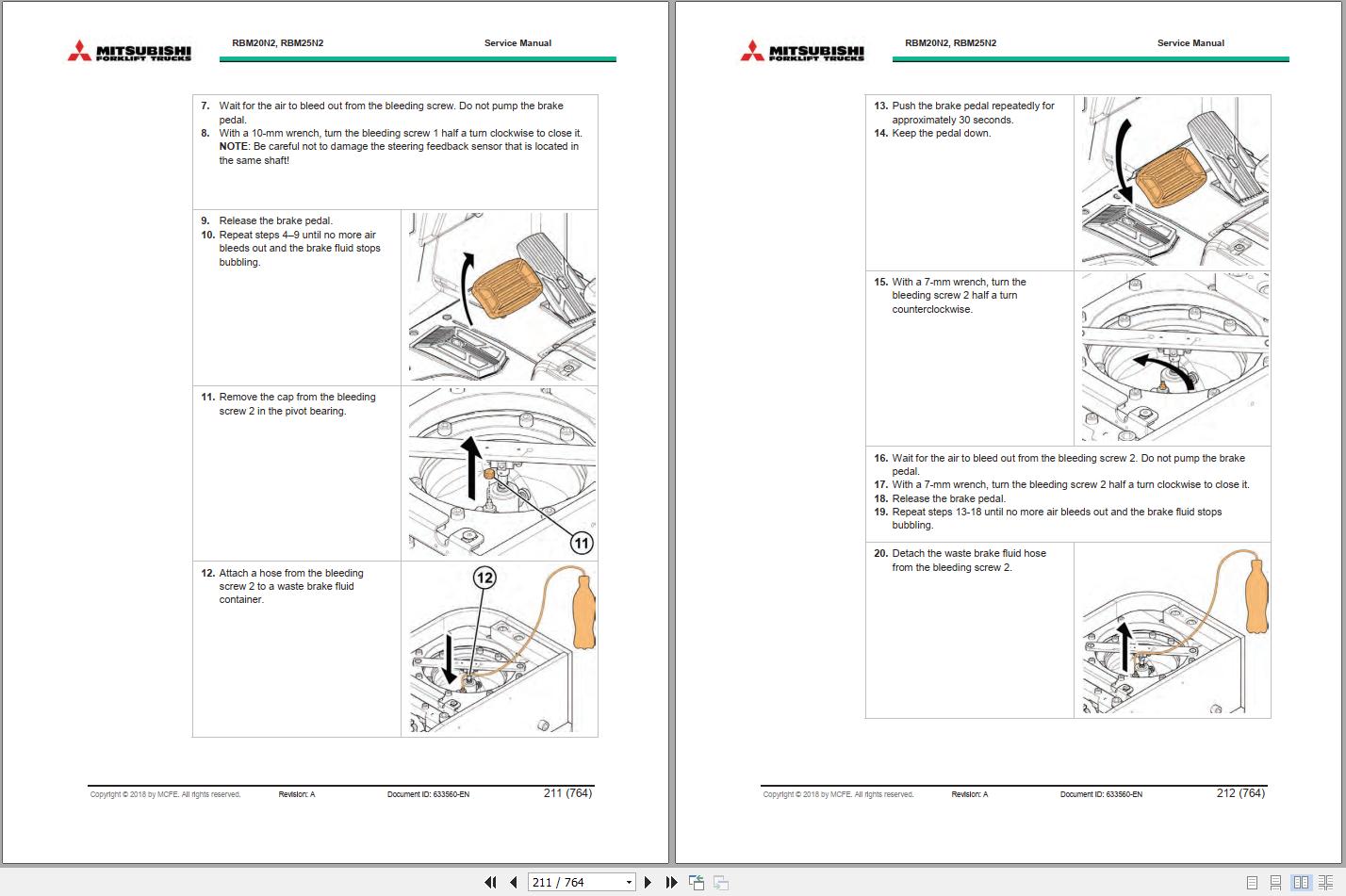 Mitsubishi Forklift MCFE EU 2025 EPC & Workshop Manual