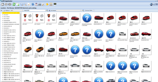 SAIC Roewe MG MOTOR EPC 01.2024 Electronic Parts Catalog