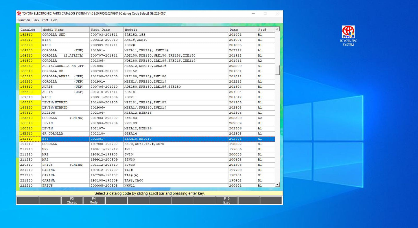 Toyota &amp; Lexus EPC 08.2024 Spare Parts Catalogue