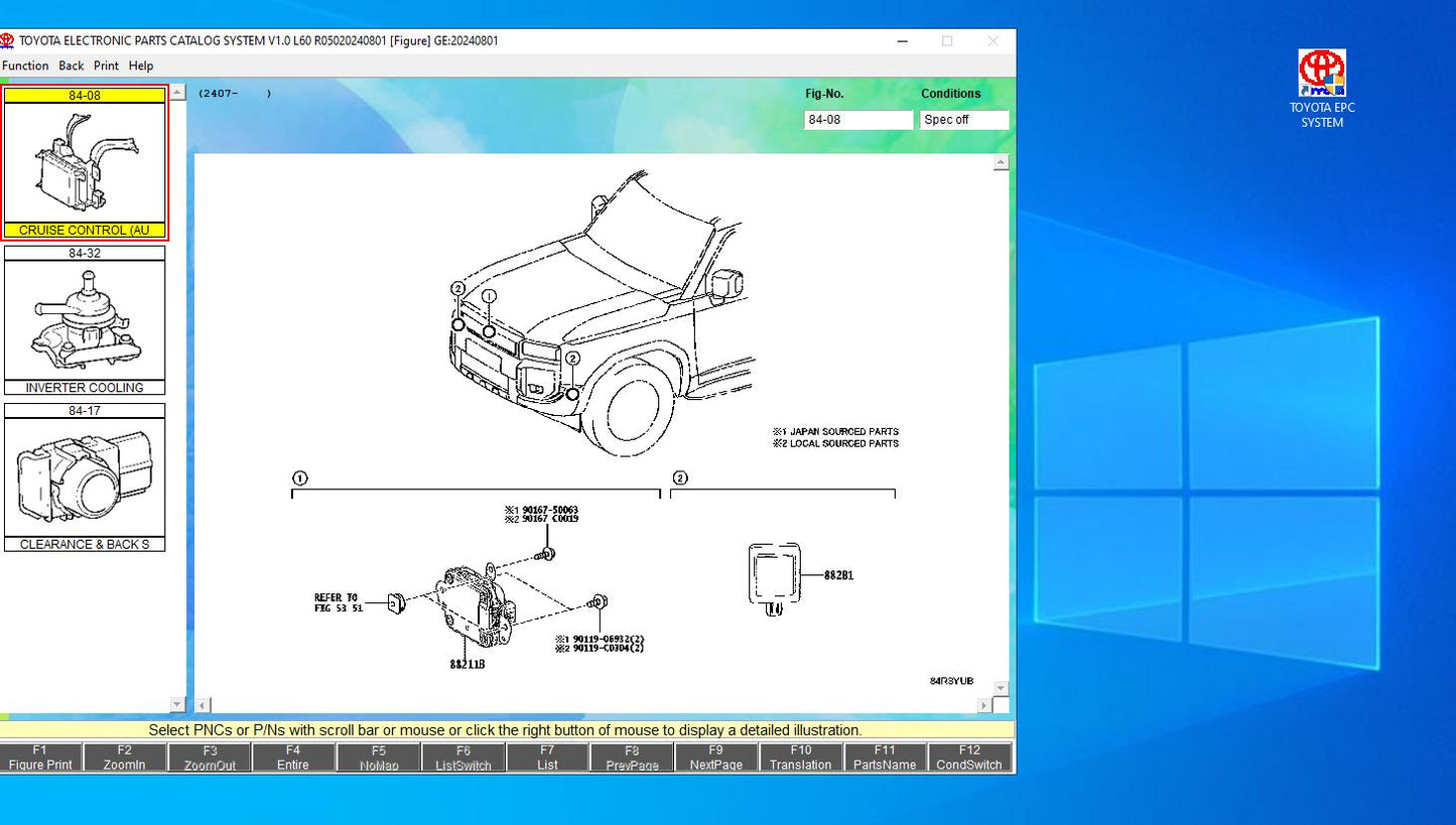 Toyota &amp; Lexus EPC 08.2024 Spare Parts Catalogue