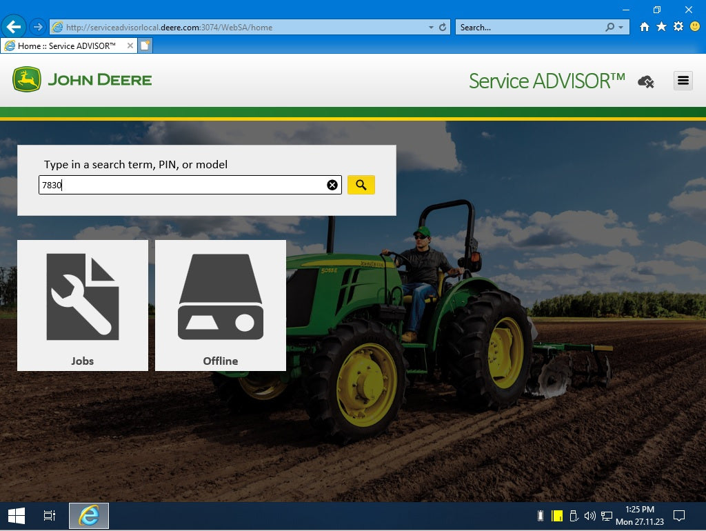 John Deere Service Advisor AG 2023-09 Virtual Machine