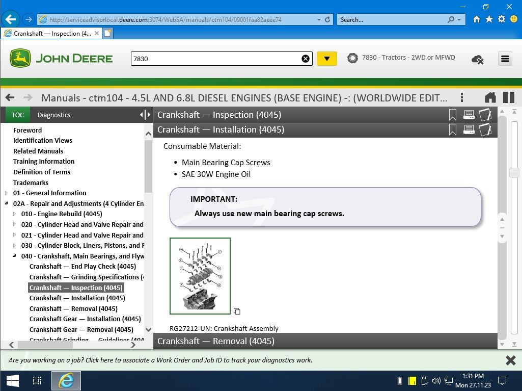 John Deere Service Advisor AG 2023-09 Virtual Machine