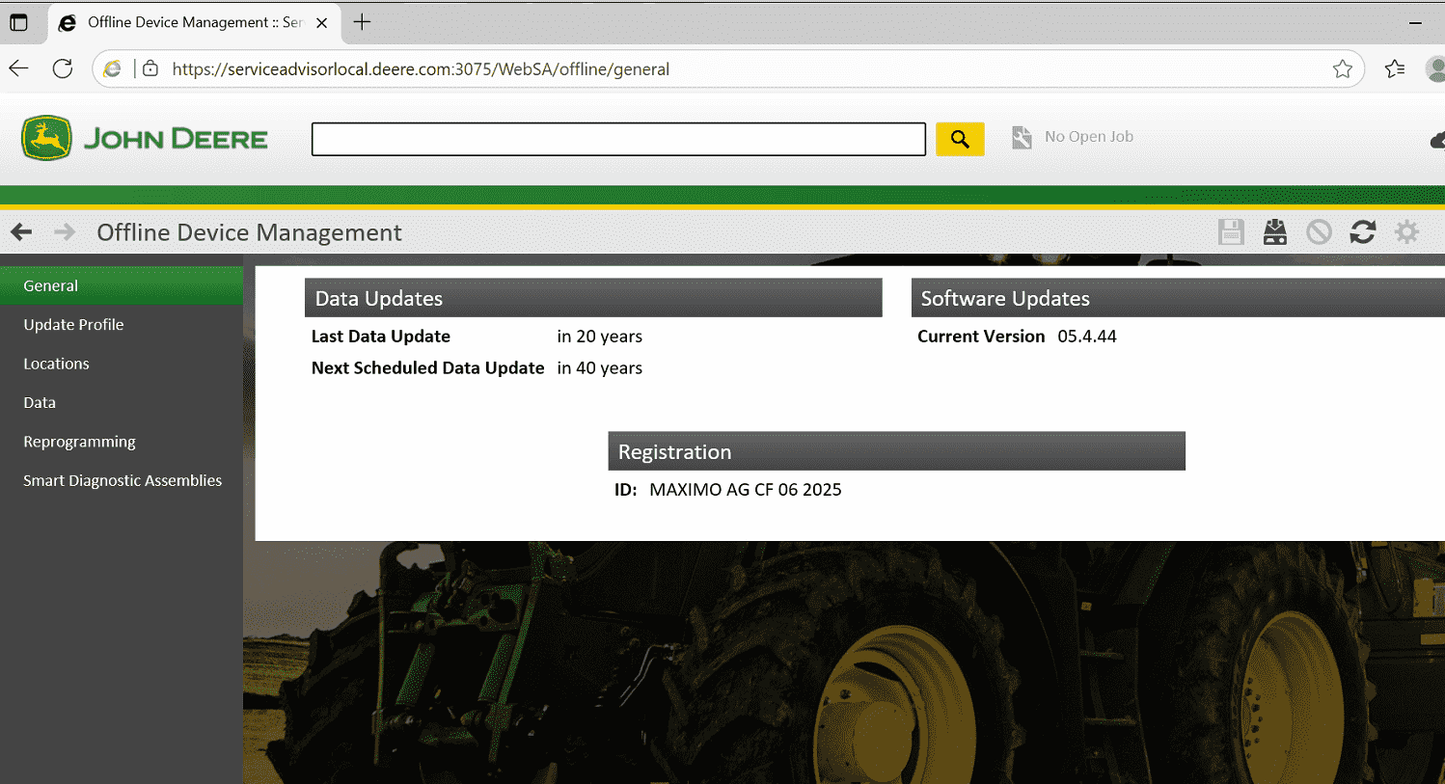 John Deere Service Advisor AG & CF 5.4.44 [06.2025] Technical manuals & Diagnostic Software [06/2025]