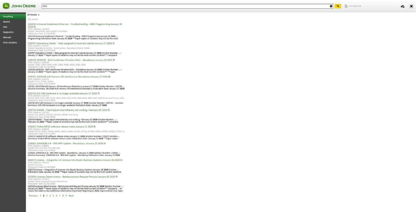 John Deere Service Advisor 5.4.84 3/2026 Offline AG+CF