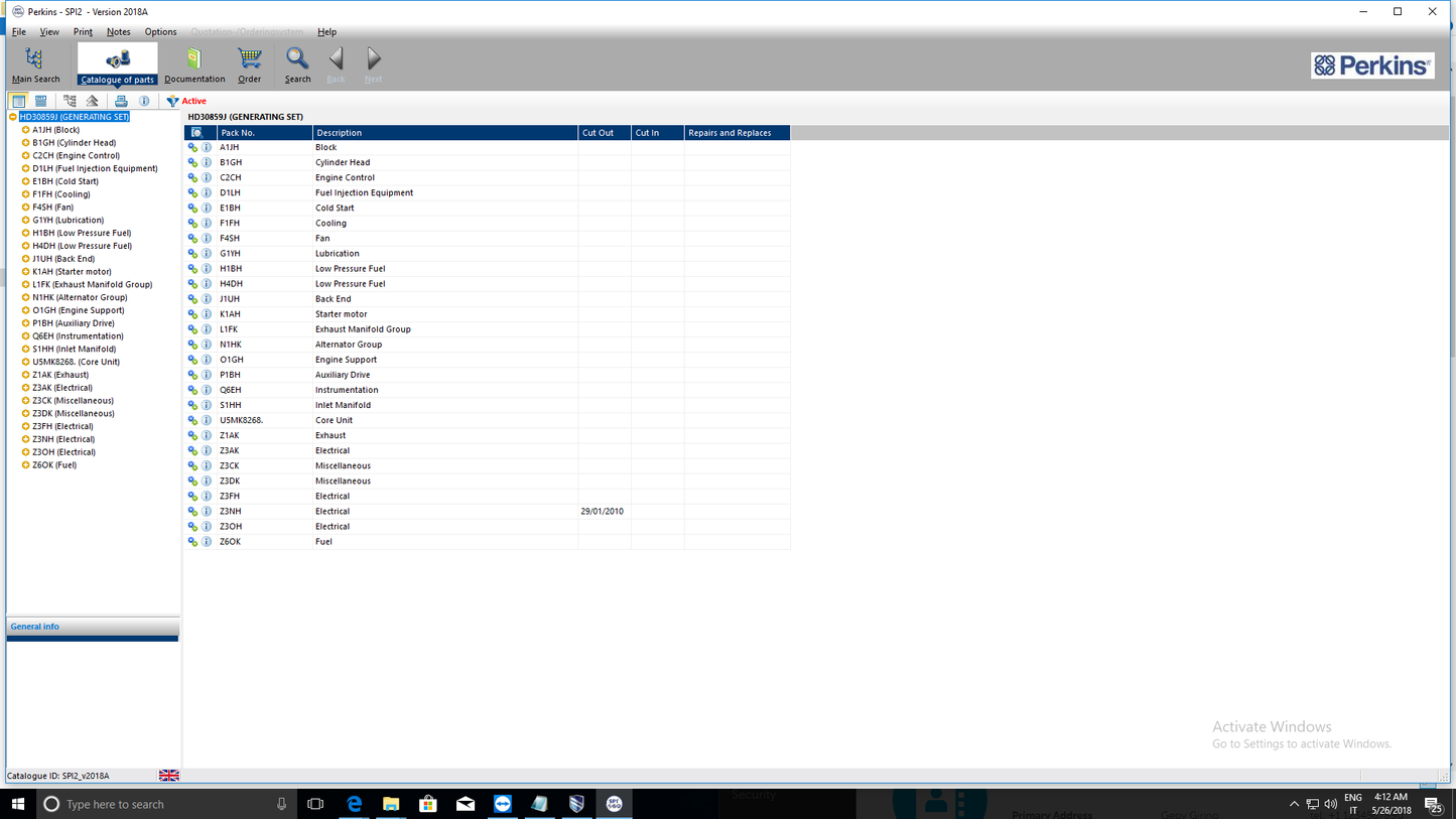 Perkins SPI2 2023A  Service and Parts Catalogs Download & Installation Service