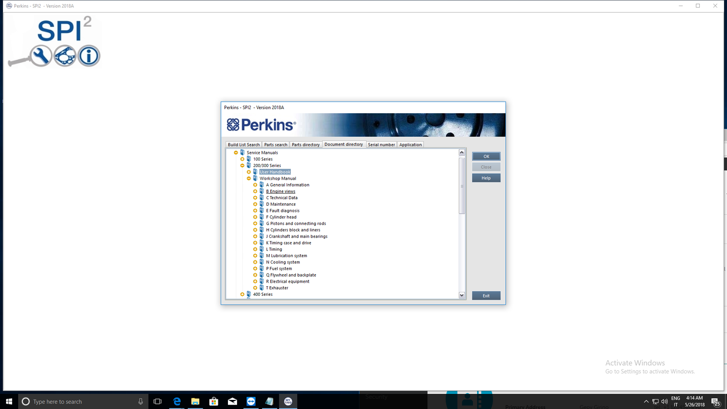 Perkins SPI2 2023A  Service and Parts Catalogs Download & Installation Service