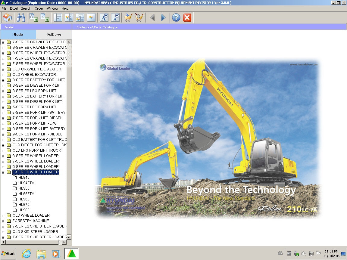 Hyundai E-Catalogue  Heavy Parts Catalog HCE+Serv. Manual+forklift serv. manaul