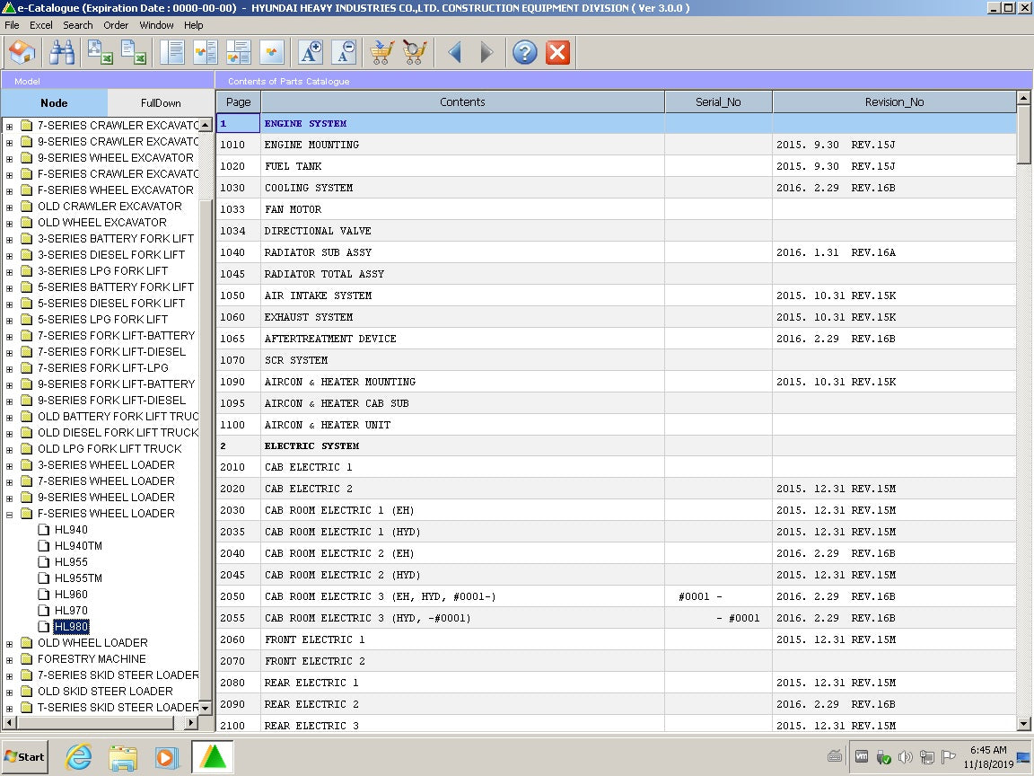 Hyundai E-Catalogue  Heavy Parts Catalog HCE+Serv. Manual+forklift serv. manaul