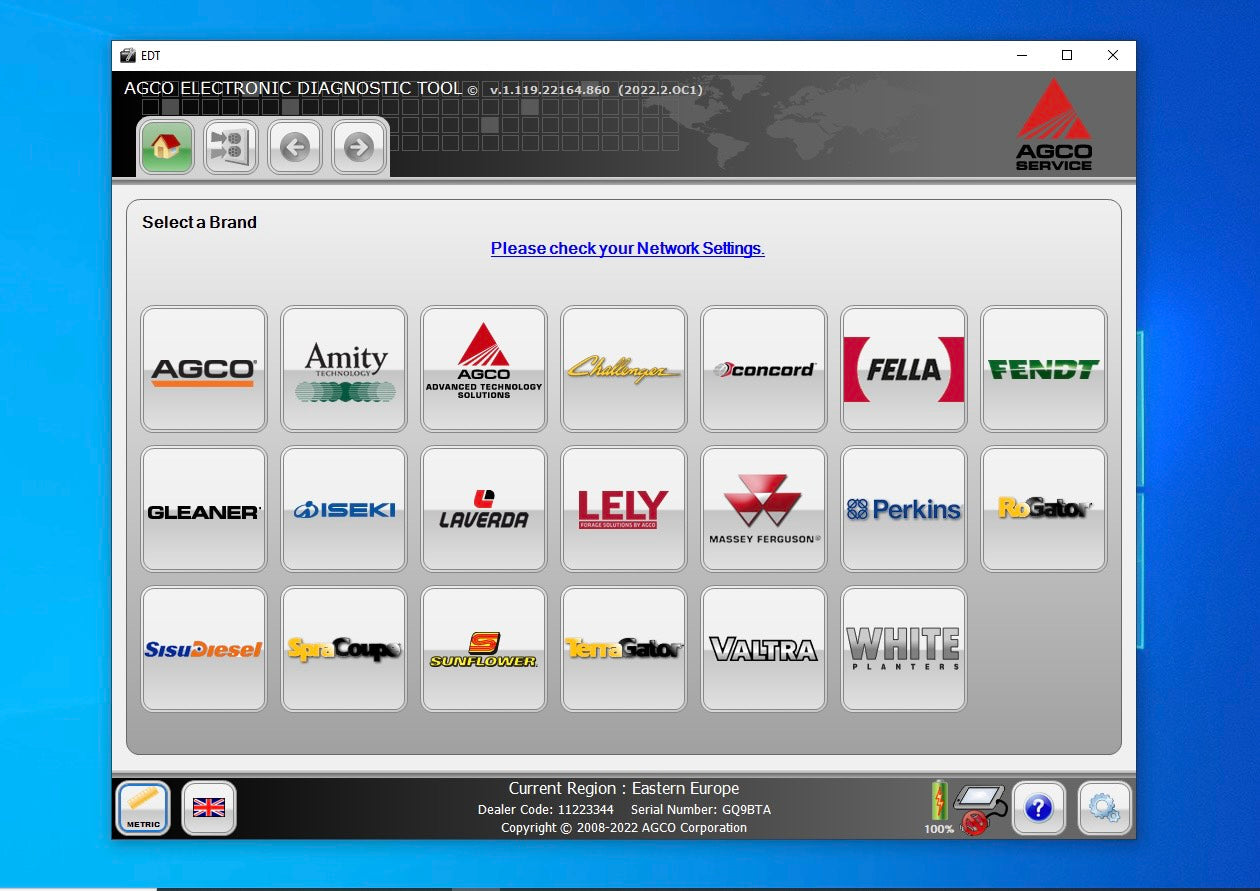 AGCO EDT 5/2022 Diagnostic Software