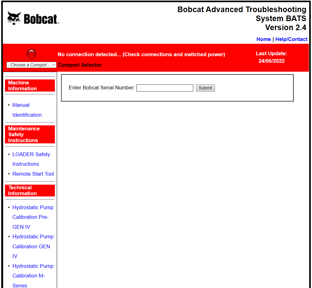 Bobcat Advanced Troubleshooting System BATS 2022