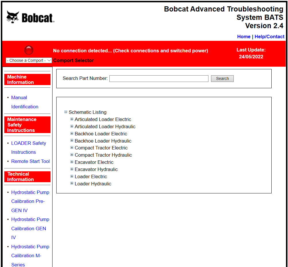 Bobcat Advanced Troubleshooting System BATS 2022