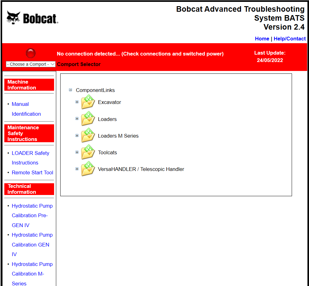 Bobcat Advanced Troubleshooting System BATS 2022