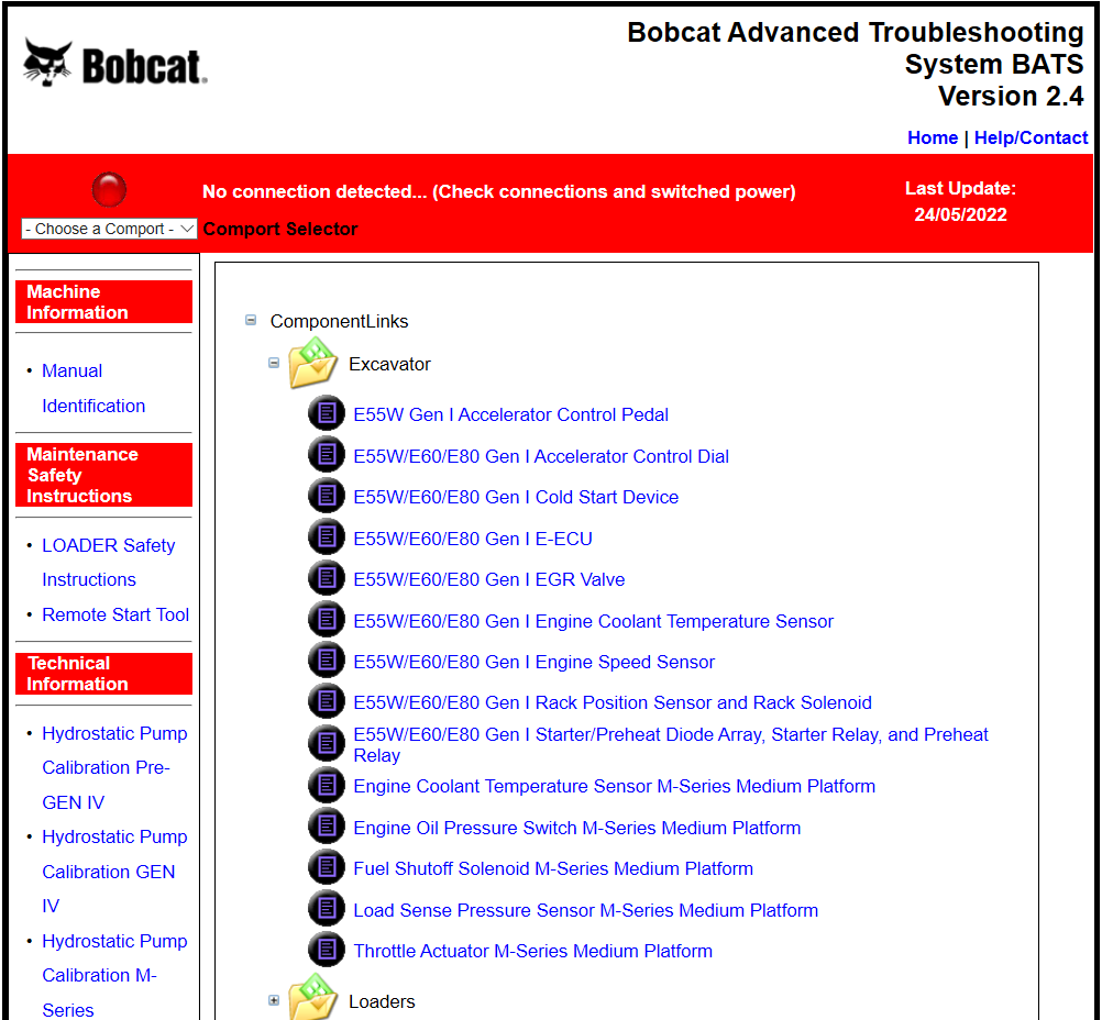 Bobcat Advanced Troubleshooting System BATS 2022