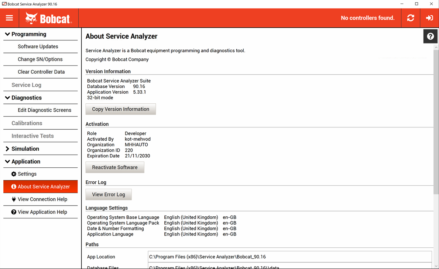 Bobcat Service Analyzer 92.6 (2024) Diagnostic