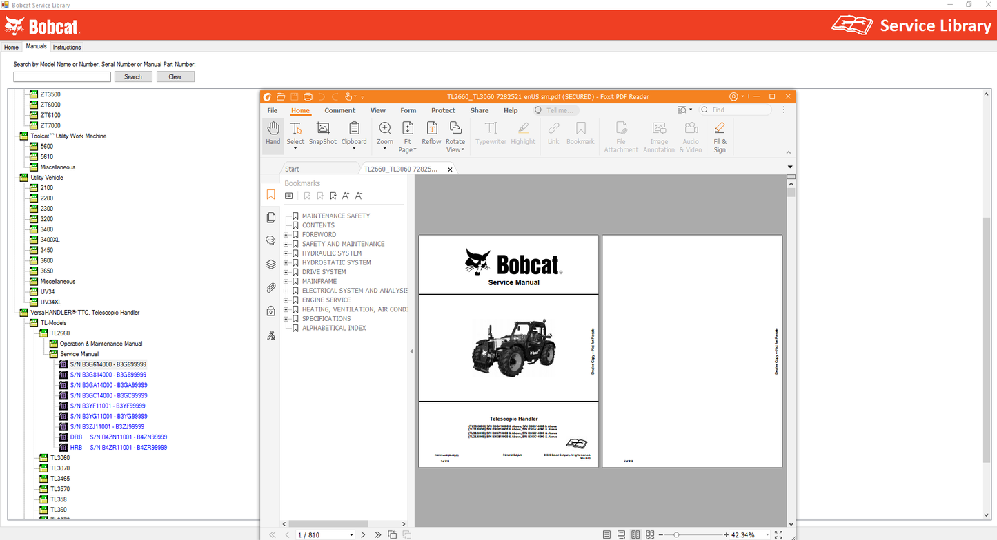 Bobcat Service Library  02.2022 Service, Operator, Maintenance, Bulletins, Manuals