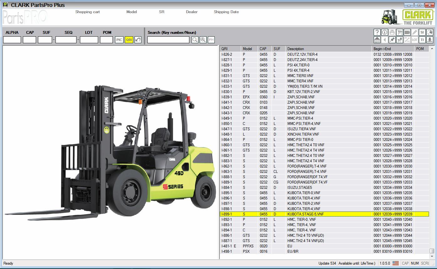 Clark ForkLift Parts Pro Plus EPC  08.2024