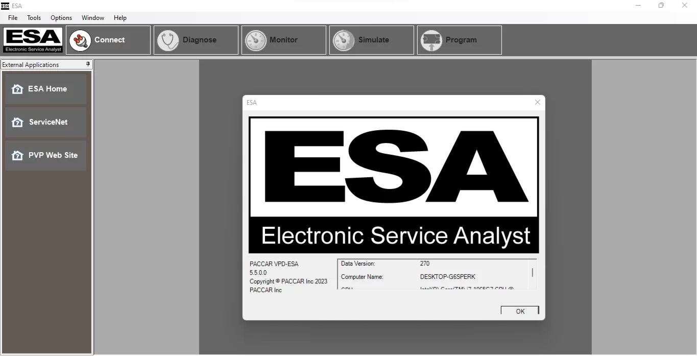 Paccar ESA Electronic Service Analyst 5.6.0 (5/2023)+ calibration files