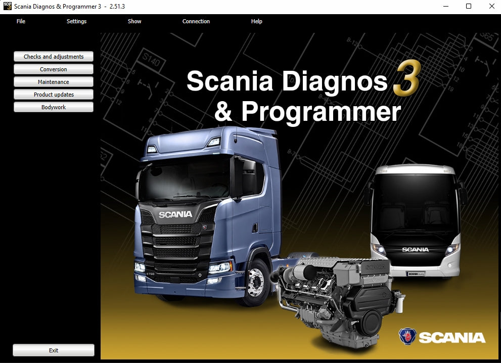 Scania SDP3 V2.61.2.7 v8/2024 Diagnos & Programmer  +xcom 2.30