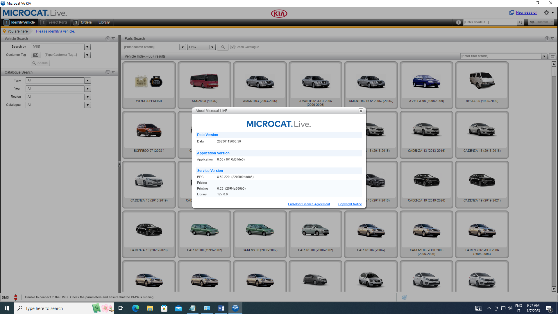 KIA Microcat V6 Spare Parts Catalog 3/2026 – truck-carepc