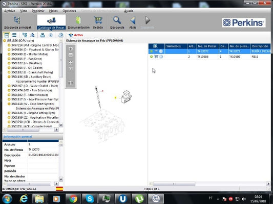 Perkins SPI2 2018A Parts & Service Catalogue